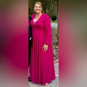 Elegant Fuchsia Women's Special Occasion Dress